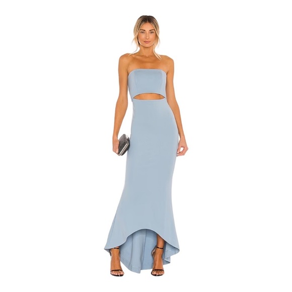 NBD Dresses & Skirts - NEW Blue Maxi Dress NBD June Strapless Mermaid Fishtail Gown Size XS